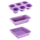 Hygiplas Flexible Silicone Purple Baking Set (Pack of 3)