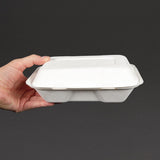 Vegware Compostable Clamshell Hinged Meal Boxes