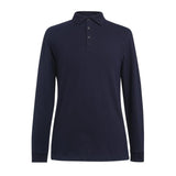 Brook Taverner Frederick Mens Long Sleeve Polo Shirt Navy Size L