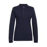 Brook Taverner Anna Womens Long Sleeve Polo Shirt Navy Size L