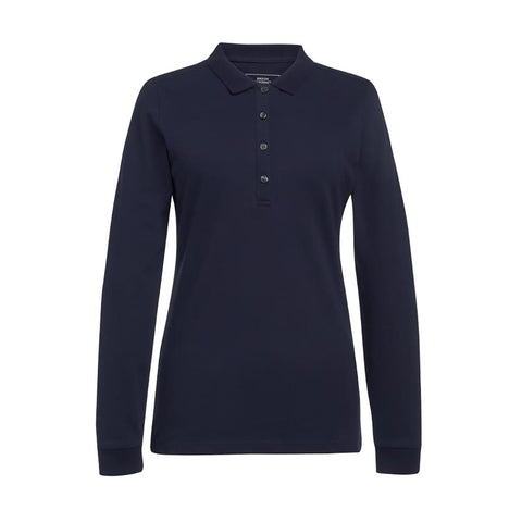 Brook Taverner Anna Womens Long Sleeve Polo Shirt Navy Size XL
