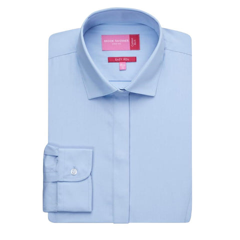Brook Taverner Ladies Long Sleeve Palena Shirt Blue Size 10