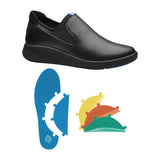 WearerTech Vitalise Slip on Shoe Black/Black with Modular Insole Size 44