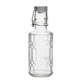 Olympia Geo Glass Water Bottle with Stopper 380ml (Pack of 6)