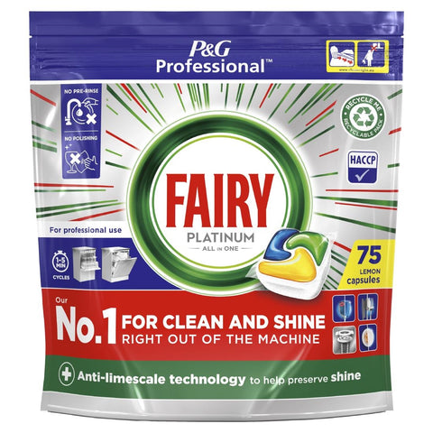 Fairy Professional Platinum Dishwasher Tablets Lemon (Pack of 3 x 75)