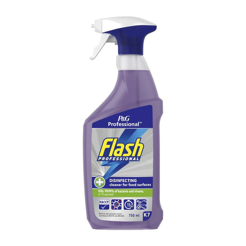 Flash Professional Disinfecting Cleaning Spray for Food Surfaces 750ml (Pack of 6)