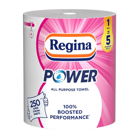 Regina Power All Purpose Kitchen Roll 2Ply (Pack of 6x1 Rolls)