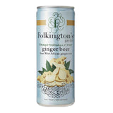 Folkington's Sparkling Drinks Ginger Beer Can 250ml (Pack of 12)