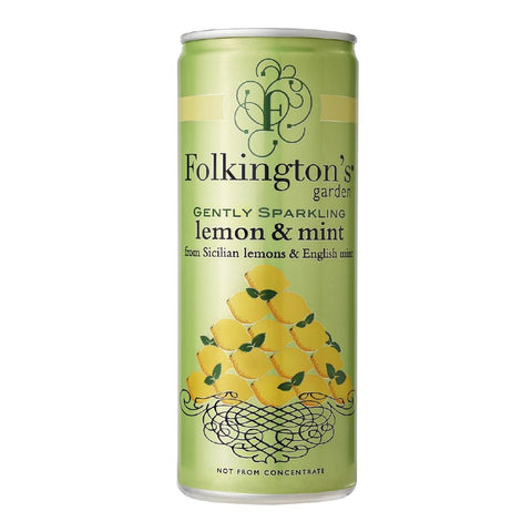 Folkington's Sparkling Drinks Lemon & Mint Can 250ml (Pack of 12)