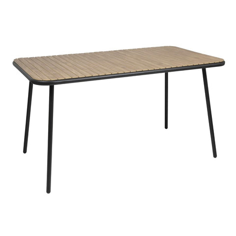 Bolero Santorini Rectangular Table Wood Effect 1400mm
