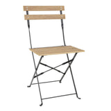 Bolero Perth Pavement Style Folding Chairs Wood Effect (Pack of 2)