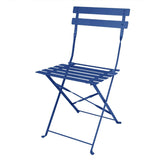 Bolero Perth Pavement Style Folding Chairs Dark Navy (Pack of 2)