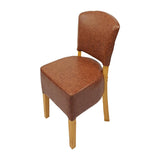 Hanoi Dining Chair In Soft Oak with Bison Vinyl Tan (Pack of 2)
