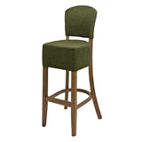 Hanoi Bar Chair in Weathered Oak with Shetland Forest Seatpad