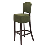 Hanoi Bar Chair In Soft Oak with Shetland Forest Seatpad