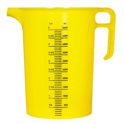 Pro-Measures Polypropylene Measuring Jug Yellow 5Ltr