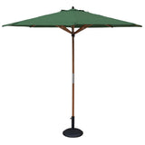 Rowlinson Willington Wooden Parasol Green 2.7m with Base 15kg