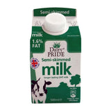 Dairy Pride Semi Skimmed UHT Milk 500ml (Pack of 12)