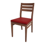 Bolero Bespoke Marty A Side Chair in Red/Walnut