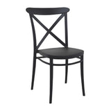 Cross Side Chair Black (Pack of 2)