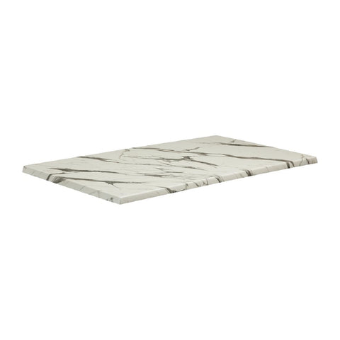 Enduratop Rectangular Carrara Marble Table Top 1200x700mm