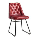 Harland Side Chair Leather Vintage Red (Pack of 2)