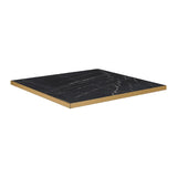 Omega Square Laminate Table Top Black Marble 600x600mm