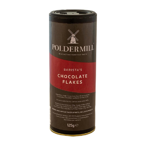 Poldermill Dark Chocolate Flakes Shaker Drum 125g