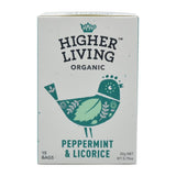 Higher Living Peppermint & Liquorice Organic Teabags (Pack of 60)