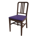 Bolero Bespoke Vicky Side Chair in Blue/Wenge