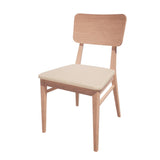 Bolero Bespoke Brenda Side Chair in Cream/Beech