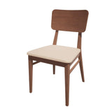 Bolero Bespoke Brenda Side Chair in Cream/Walnut