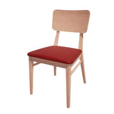 Bolero Bespoke Brenda Side Chair in Red/Beech