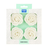 PME White Sugar Roses 62mm (Pack of 4)