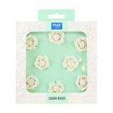PME White Sugar Roses 32mm (Pack of 8)