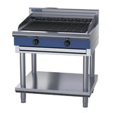 Blue Seal 900mm Elec Chargrill with Leg Stand UKE596D-L