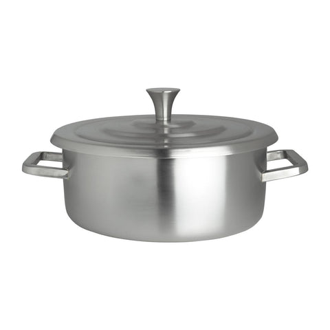 Steelite Creations Homestyle Brushed Stainless Round Chafer 1.9L