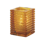 Hollowick Horizontal Rib Block Amber Jewel Glass Lamp 71mm x 105mm (Pack of 6)
