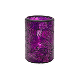 Hollowick Blue & Purple Crackle Glass Cylinder Lamp 80mm x 102mm (Pack of 24)