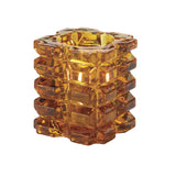 Hollowick Faceted Cube Amber Glass Votive 76mm x 83mm (Pack of 6)