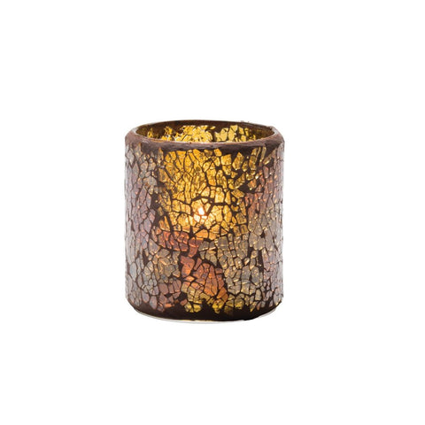 Hollowick Crackle Gold Crackle Glass Votive Lamp 76mm x 80mm (Pack of 36)
