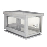 Steelite D.W. Haber Fusion Grey Wash Stackable Bakery Box with Acrylic Drawer