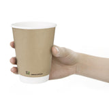 Fiesta Compostable Coffee Cups Double Wall 340ml (Pack of 25)