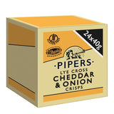 Pipers Lye Cross Cheddar & Onion Premium Crisps 24x40g