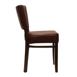 Oregon Dining Chair with Bison Espresso Vinyl (Pack of 2)