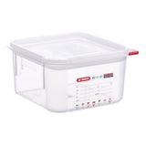 Araven Squared Transparent Polypropylene Container with Lid 2Ltr