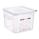 Araven Squared Transparent Polypropylene Container with Lid 6Ltr