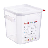 Araven Squared Transparent Polypropylene Container with Lid 8Ltr