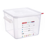 Araven Squared Transparent Polypropylene Container with Lid 12Ltr