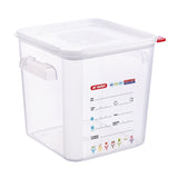 Araven Squared Transparent Polypropylene Container with Lid 18Ltr